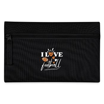American Football Heart Football Design - Pencil Case - black - Front