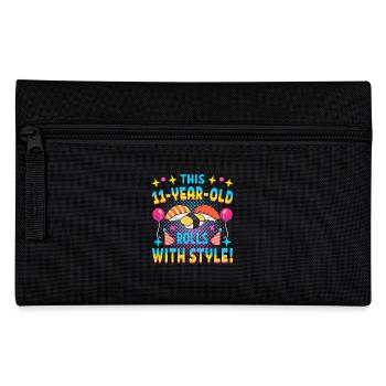 Birthday Sushi 11 Sushi Rolls Birthday Party - Pencil Case - black - Front