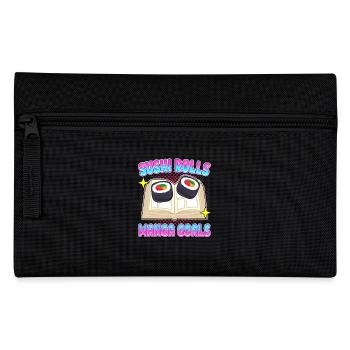 Kawaii Japanese Anime Manga Otaku Sushi - Pencil Case - black - Front