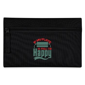 If My Plate is Full, I'm Happy Design - Federtasche - Schwarz - Vorne
