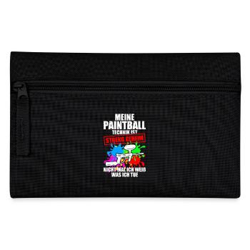Paintball Technik Gotcha Paintballspieler - Federtasche - Schwarz - Vorne