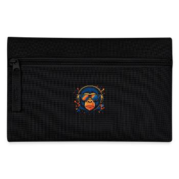 DJ Monkey – Colorful Music Monkey - Pencil Case - black - Front