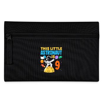 This little astronaut is nine years old - Pencil Case - black - Front