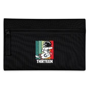 Astronaute fusée treize design rétro - Trousse - noir - Devant