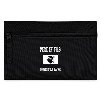 père et fils papa corse corsica tete de maure - Trousse - noir - Devant