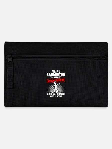 Meine Badminton Technik Federball Badmintonspieler - Federtasche - Schwarz