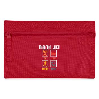 Läufer MARATHON LEBEN Laufen Lustiges - Federtasche - Rot - Vorne