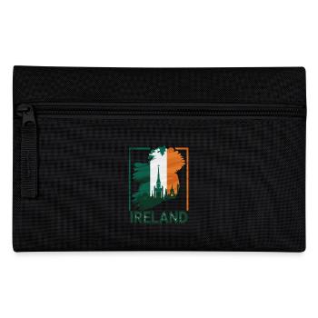 Irlandkarte Mit Skyline Und Irischer Flagge - Federtasche - Schwarz - Vorne