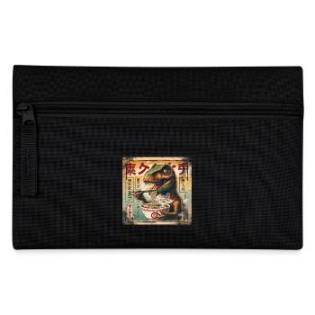 Ramen T Rex Grunge Poster Style - Pencil Case - black - Front