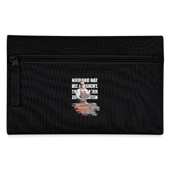 Merz - Niemand hat die Absicht, Mauer zu errichten - Federtasche - Schwarz - Vorne
