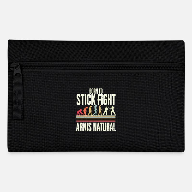Escrima Arnis Natural Kampfsport - Federtasche - Schwarz