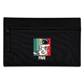 Astronaut Adventure Fifth Birthday - Pencil Case - black - Front