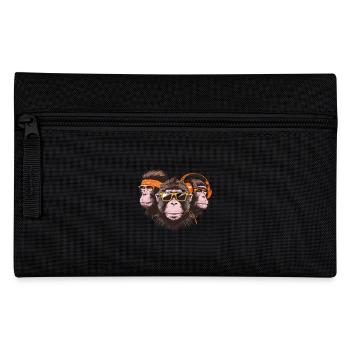 Coole Affen mit Sonnenbrillen und Kopfhörer - Federtasche - Schwarz - Vorne