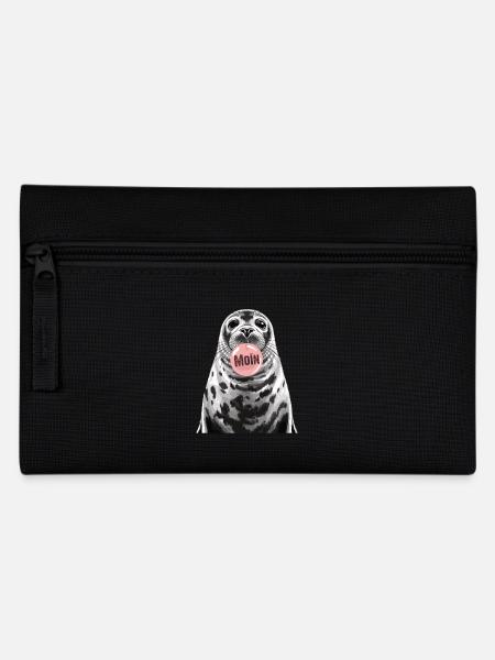 Seehund Robbe Ostsee Nordsee Moin - Federtasche - Schwarz