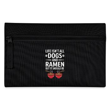 Ramen Chiens Anime Drôle Kawaii Ramen Cadeau - Trousse - noir - Devant