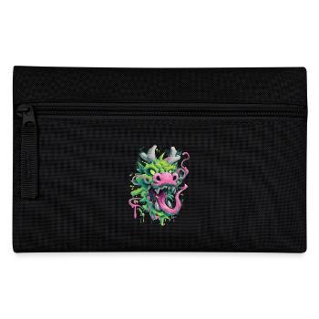 Psychedelischer Drachenkopf Japan Street Art Stil - Federtasche - Schwarz - Vorne