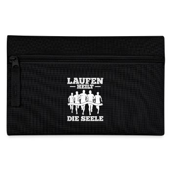 Läufer LAUFEN HEILT DIE SEELE Lustiges - Federtasche - Schwarz - Vorne