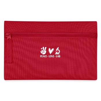 Peace Love Lab Drôle MLS Scientifique de laboratoire médical - Trousse - rouge - Devant