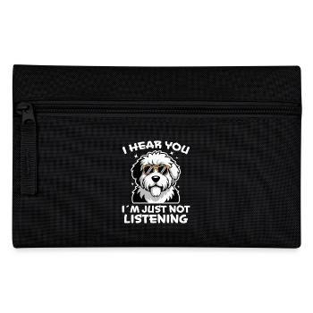 Old English Sheepdog Saying Joke Sheepdog Gift - Pencil Case - black - Front