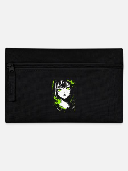 Grunge Anime Girl – Neon Look für Dark Aesthetic - Federtasche - Schwarz