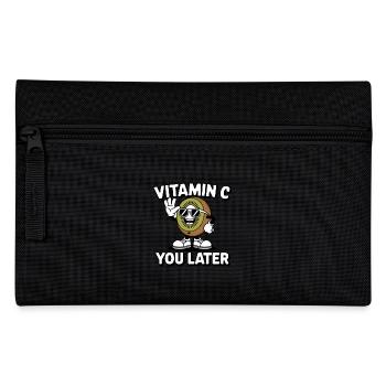 Funny Kiwi Vitamin C Fruit Kiwifruit - Pencil Case - black - Front