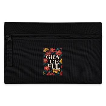 Motif floral gris Oeuvre - Trousse - noir - Devant