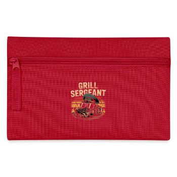 Grill Sergeant Humor BBQ Summer Party - Pencil Case - red - Front