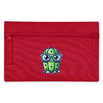 Cactus with glasses - Pencil Case - red - Front