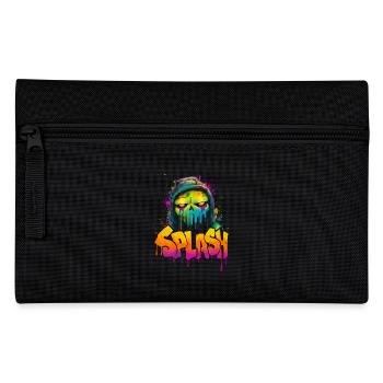 Splash Skull Neon Graffiti Street Art Pull Sweat à capuche Lo - Trousse - noir - Devant
