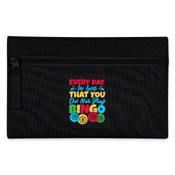 Bingo Game Every Day Is Lost That You Do Not Play - Federtasche - Schwarz - Vorne
