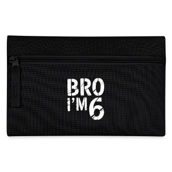 Bro, ich bin 6 – Coole Geburtstags-Design - Federtasche - Schwarz - Vorne