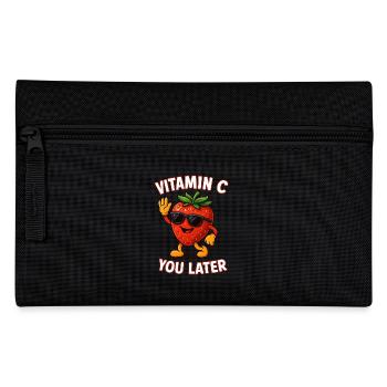 Drôle de fraise vitamine C fruits fruits - Trousse - noir - Devant
