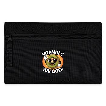Funny Kiwi Vitamin C Fruit Kiwifruit - Pencil Case - black - Front