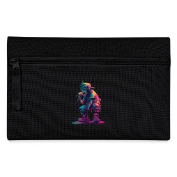 Colorful Rapper Comic Style Urban Music Graphic - Pencil Case - black - Front