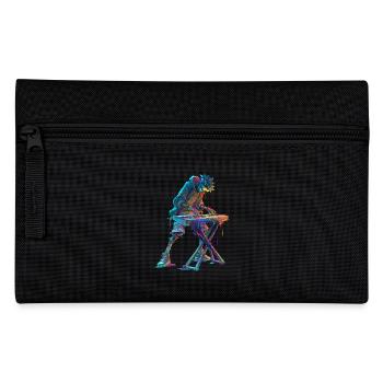 clavier coloré Street Art bande dessinée musique design - Trousse - noir - Devant