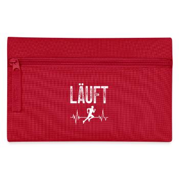 Läufer LÄUFT Laufen Lustiges Marathon - Federtasche - Rot - Vorne