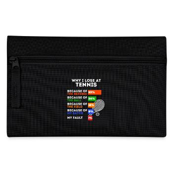 Design de tennis amusant pour les joueurs de tennis - Trousse - noir - Devant