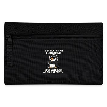 Cool penguin saying - Pencil Case - black - Front