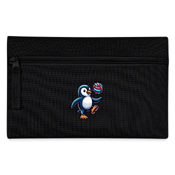 Pingouin s’amusant avec le volley-ball - Trousse - noir - Devant