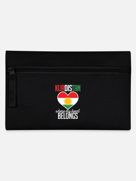 Kurdistan Where My Heart Belongs Kurde Kurden - Federtasche - Schwarz