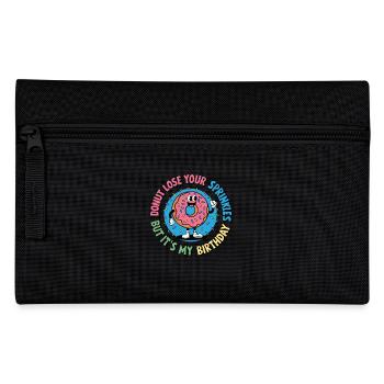 Beignet d’anniversaire design drôle - Trousse - noir - Devant