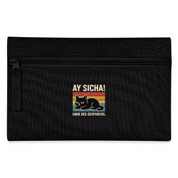 Ay Sicha Katze Retro - Federtasche - Schwarz - Vorne