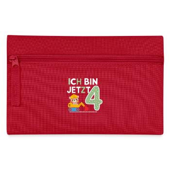 J’ai maintenant 4 ans Bagger Bear 4ème anniversaire - Trousse - rouge - Devant