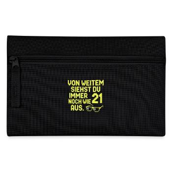 Von Weitem Siehst Du Wie 21 Aus Geburtstag Party - Federtasche - Schwarz - Vorne