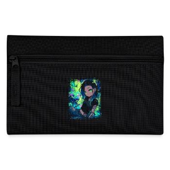 Tattoo Anime Girl – Neon Streetstyle Manga Woman - Pencil Case - black - Front