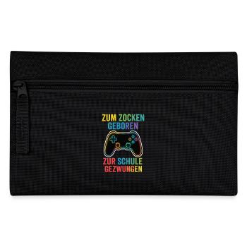 Gaming instead of school – rainbow controller - Pencil Case - black - Front