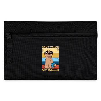 Ne touche pas mes couilles Joueur de Pétanque Boule Boule - Trousse - noir - Devant