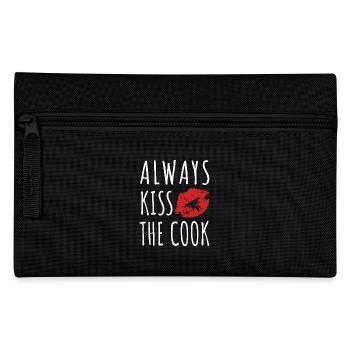 Always kiss the cook - kochen - Spruch - Pencil Case - black - Front