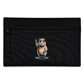 Musique Rock Drôle Capybara avec Lunettes de soleil - Trousse - noir - Devant