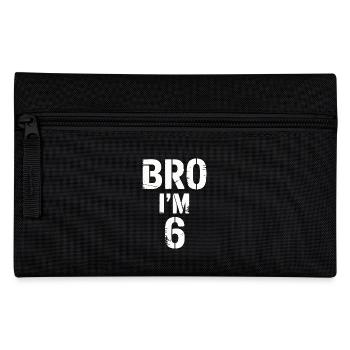 Bro, ich bin 6 – Coole Geburtstags-Design - Federtasche - Schwarz - Vorne